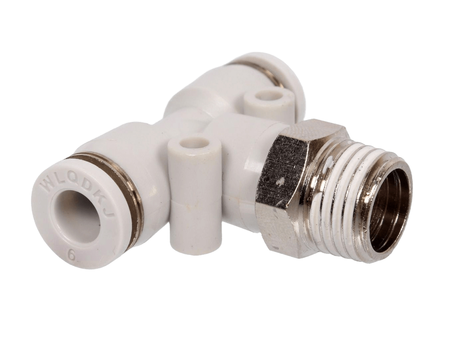 Фитинг пневматический тройной с внешней резьбой PB6-02-1/4 ANROKEY фотография №1