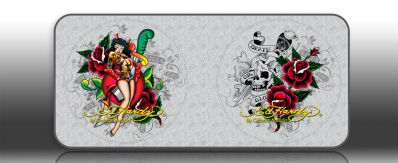 Шторка солнцезащитная ED HARDY на лобовое стекло 00638 фотография №1