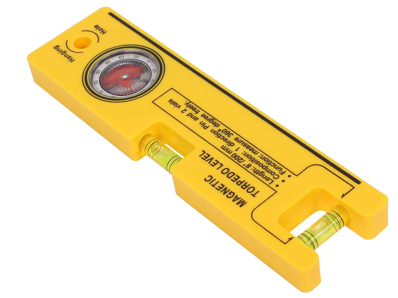 Уровень FIT пластиковый с угломером 200мм фотография №4