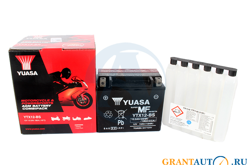 Мотоаккумулятор YUASA YTX12-BS фотография №1
